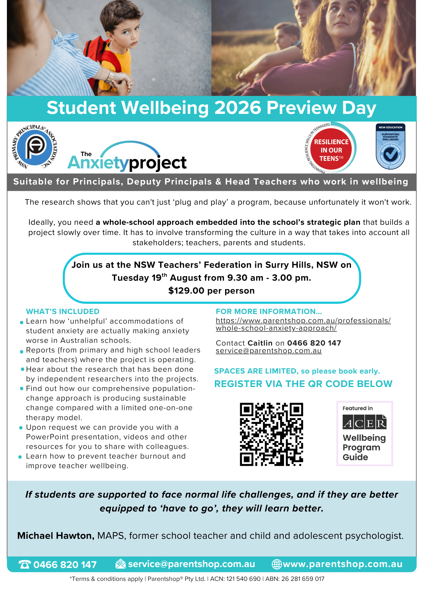 Join us in Sydney on 19 August for this important student wellbeing seminar